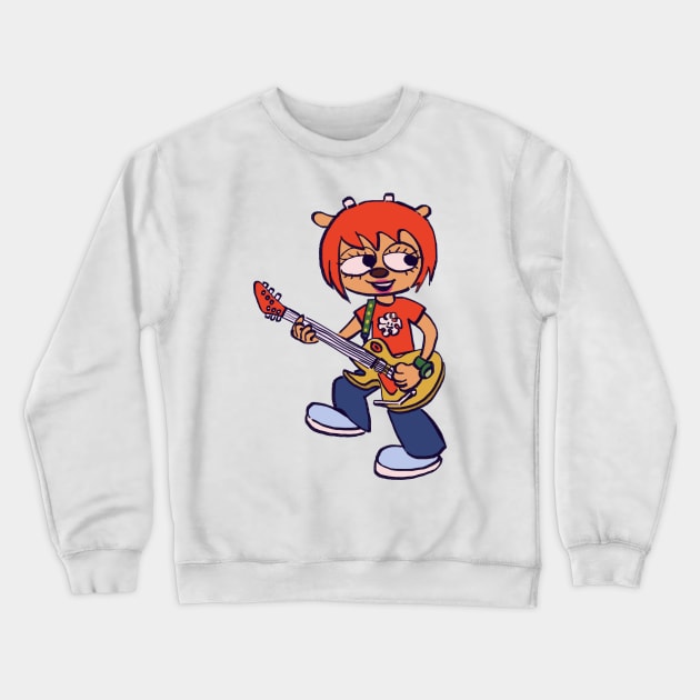 I draw lammy the jammer with her guitar / um jammer lammy Crewneck Sweatshirt by mudwizard